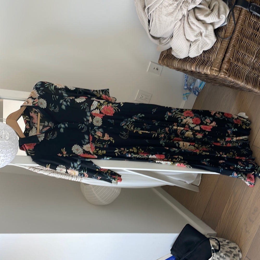 Midi long Zara flower dress size S
